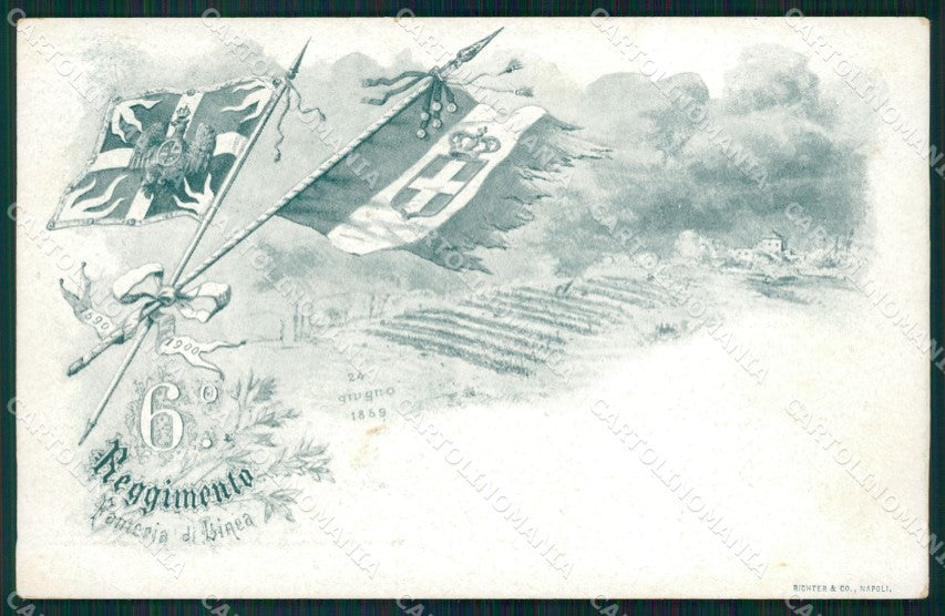 Militari VI Reggimento Fanteria di Linea cartolina XF0019 – fronte