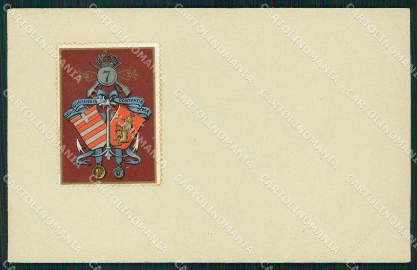 Militari VII Reggimento Fanteria cartolina XF0026 – fronte