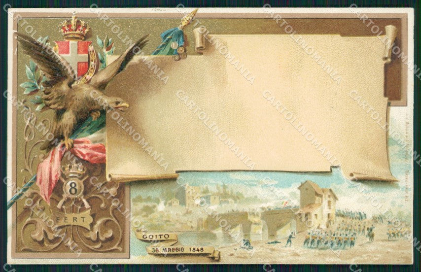 Militari VIII Reggimento Fanteria Goito cartolina XF0027 – fronte