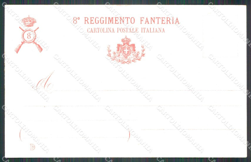 Militari VIII Reggimento Fanteria Goito cartolina XF0027 – retro