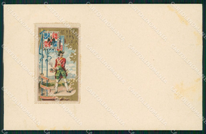 Militari VIII Reggimento Fanteria cartolina XF0029 – fronte