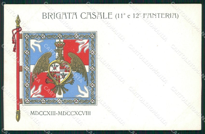 Militari 11º 12º Reggimento Fanteria Brigata Casale cartolina XF0036 – fronte