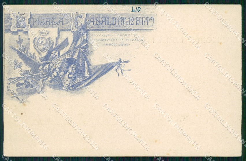 Militari 11º 12º Reggimento Fanteria Brigata Casale cartolina XF0037 – fronte