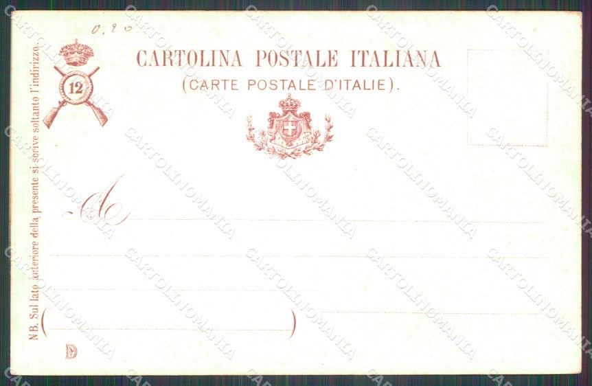 Militari 12º Reggimento Fanteria cartolina XF0039 – retro