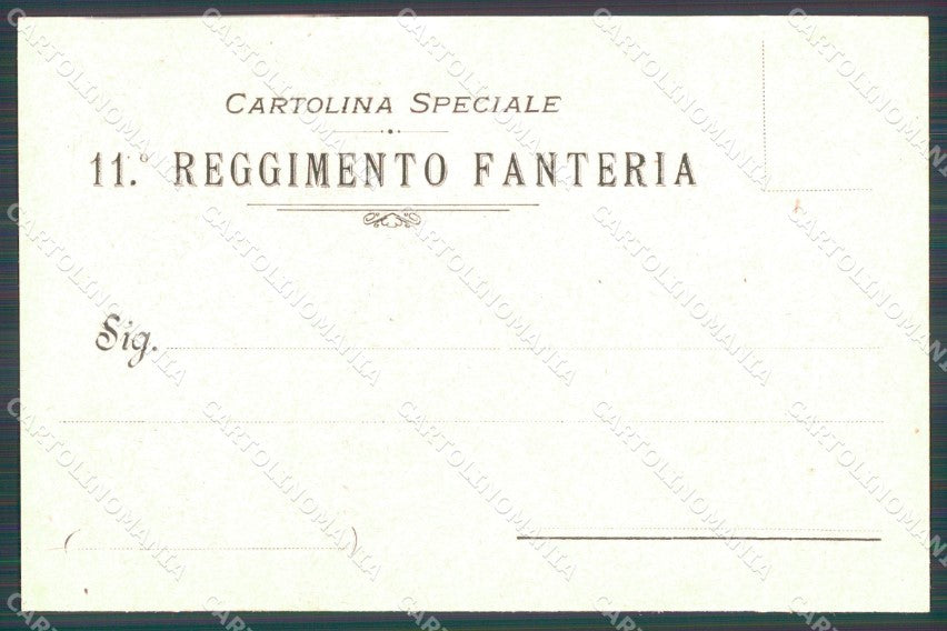 Militari 12º Reggimento Fanteria Catalano cartolina XF0042 – retro