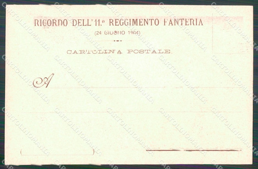 Militari 11º Reggimento Fanteria Caduti cartolina XF0043 – retro