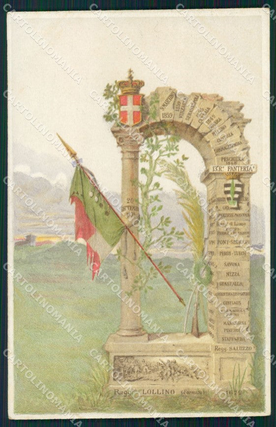 Militari 13º Reggimento Fanteria cartolina XF0046 – fronte