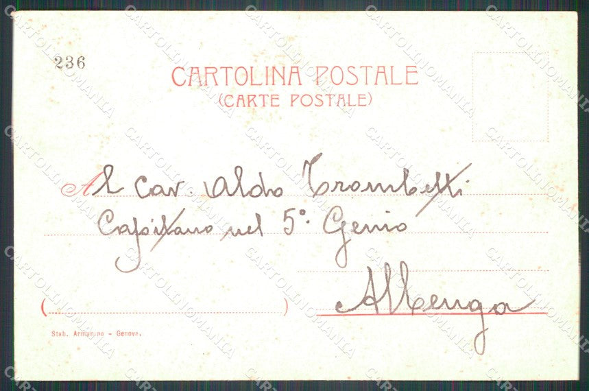 Militari 15º Reggimento Fanteria Ricordo Giornate Palestro cartolina XF0053 – retro