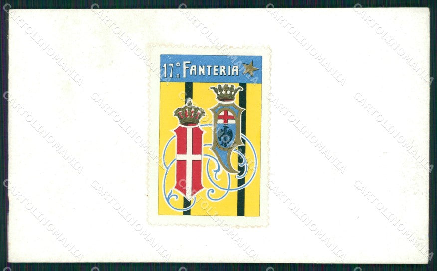Militari 17º Reggimento Fanteria cartolina XF0060 – fronte