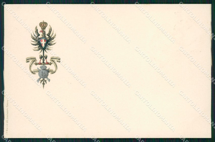 Militari 16º Reggimento Fanteria cartolina XF0064 – fronte