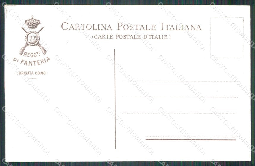 Militari 23º Regg Fanteria Colonnello Cialdini Brigata Como cartolina XF0077 – retro
