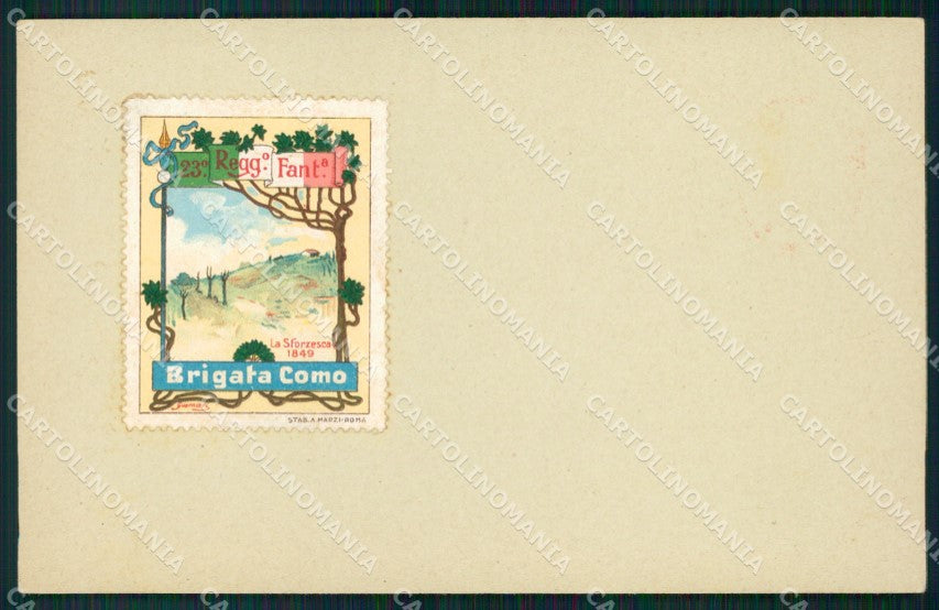 Militari 23º Reggimento Fanteria La Sforzesca Guarnieri cartolina XF0079 – fronte