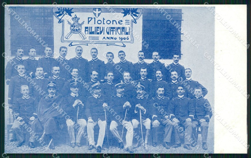 Militari 25º Reggimento Fanteria Allievi Ufficiali 1906 cartolina XF0087 – fronte