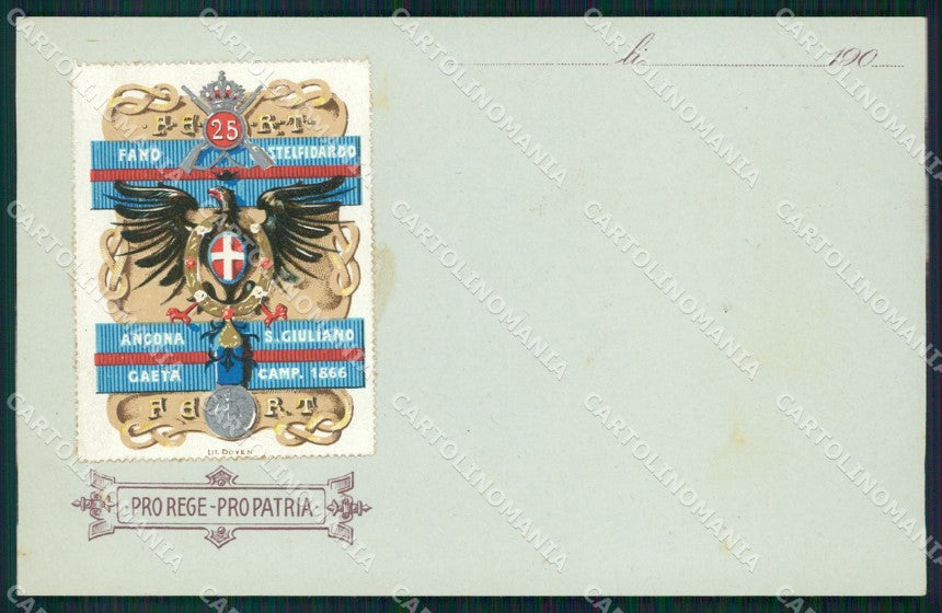Militari 25º Reggimento Fanteria cartolina XF0089 – fronte