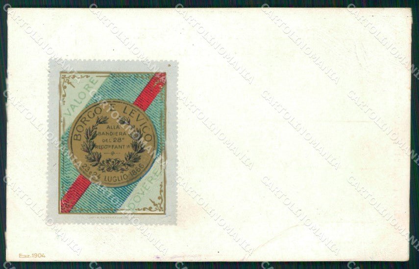 Militari 23º 24º Reggimento Fanteria Borgo Levico PIEGHINA cartolina XF0094 – fronte