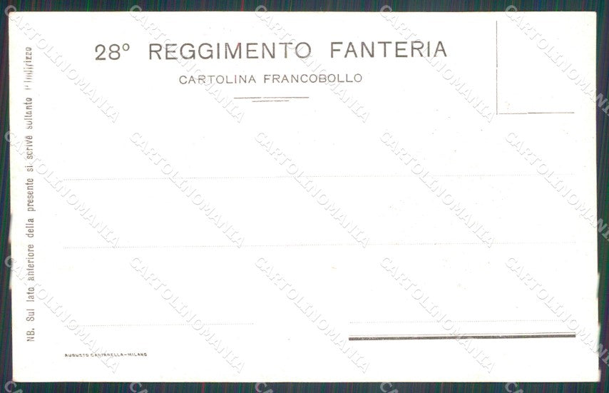 Militari 23º 24º Reggimento Fanteria Borgo Levico PIEGHINA cartolina XF0094 – retro