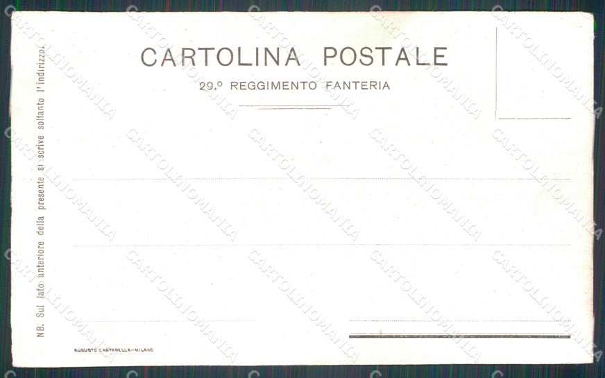 Militari 29º Reggimento Fanteria Brigata Pisa cartolina XF0095 – retro