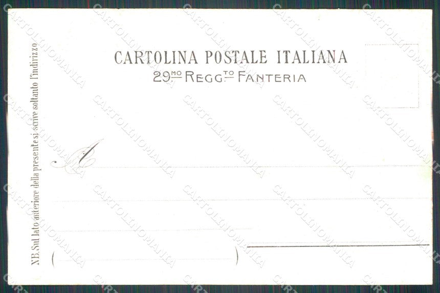 Militari 29º Reggimento Fanteria Castelnuovo Garda Monte Cricol cartolina XF0096 – retro