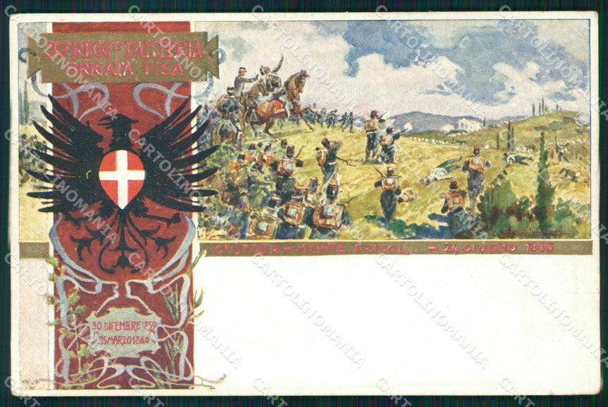 Militari 29º Reggimento Fanteria Castelnuovo Garda Monte Cricol cartolina XF0097 – fronte