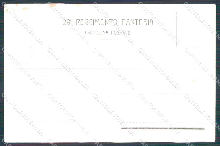 Militari 29º Reggimento Fanteria Colonnello Torelli cartolina XF0098 – retro