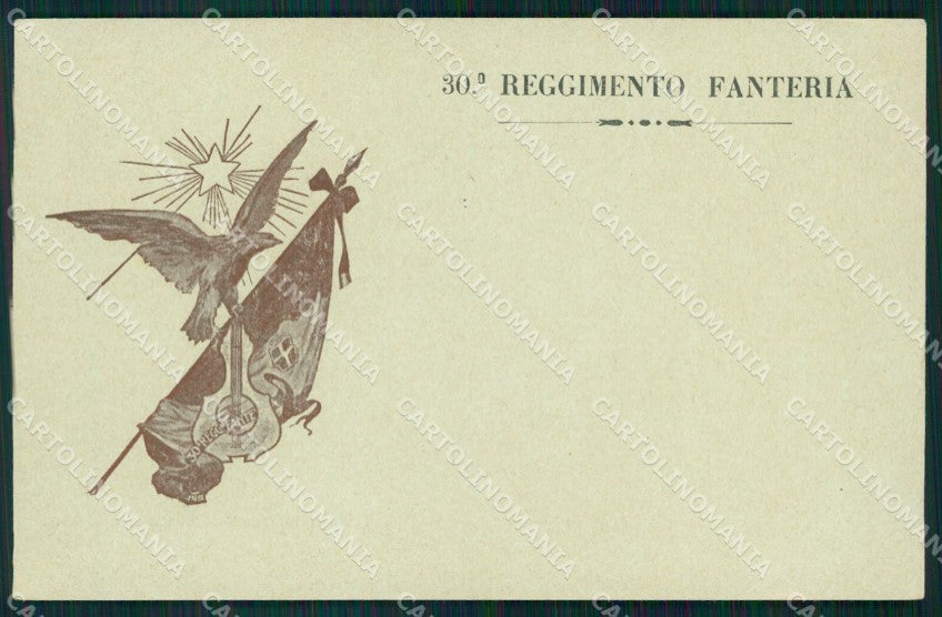 Militari 30º Reggimento Fanteria Brigata Pisa cartolina XF0102 – fronte