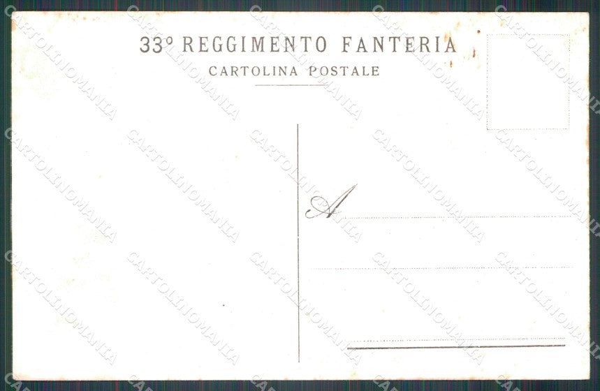 Militari 33º Reggimento Fanteria Babini cartolina XF0104 – retro