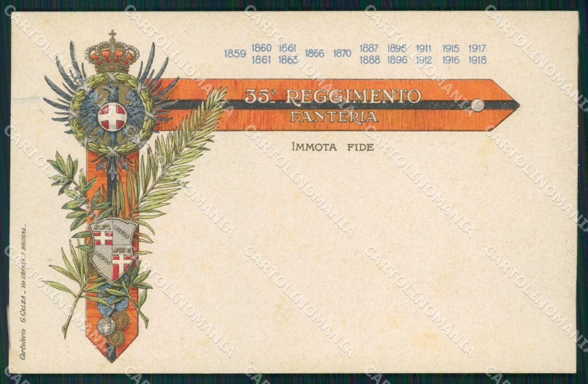 Militari 35º Reggimento Fanteria cartolina XF0113 – fronte