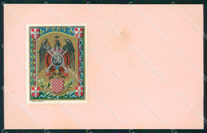 Militari 36º Reggimento Fanteria cartolina XF0115 – fronte