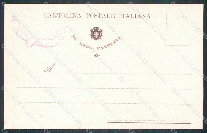 Militari 36º Reggimento Fanteria cartolina XF0115 – retro