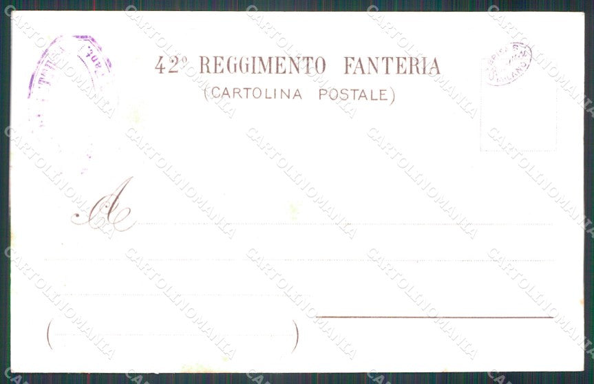 Militari 42º Reggimento Fanteria Brigata Modena Porta Pia Conti cartolina XF0126 – retro