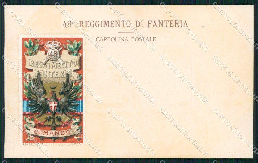 Militari 48º Reggimento Fanteria cartolina XF0132 – fronte
