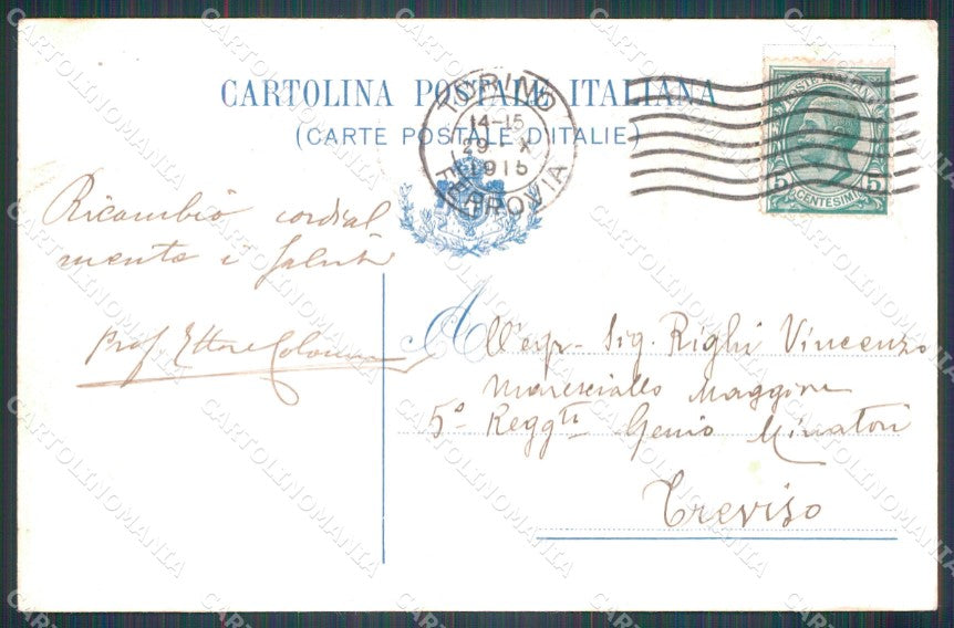 Militari 49º Reggimento Fanteria Villafranca cartolina XF0135 – retro