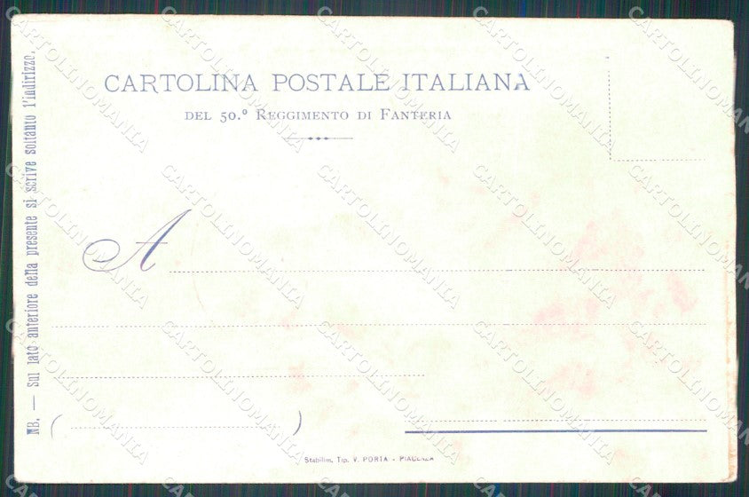 Militari 50º Reggimento Fanteria Brigata Parma cartolina XF0136 – retro