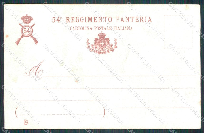 Militari 54º Reggimento Fanteria cartolina XF0141 – retro