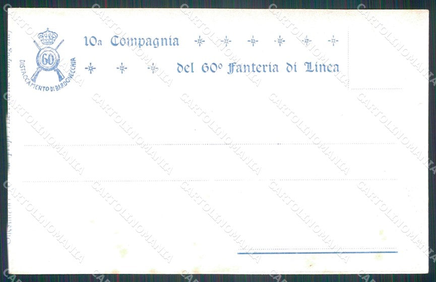 Militari 60º Reggimento Fanteria Distaccamento Bardonecchia cartolina XF0159 – retro