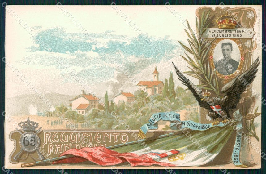 Militari 65º Reggimento Fanteria Santa Lucia del Tione cartolina XF0175 – fronte