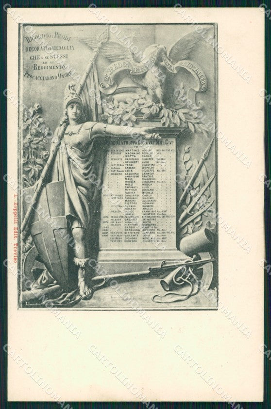 Militari 67º Reggimento Fanteria Brigata Palermo cartolina XF0183 – fronte