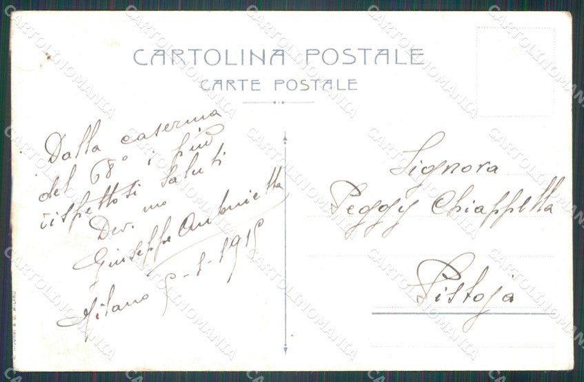 Militari 68º Reggimento Fanteria Brigata Palermo ABRASA cartolina XF0188 – retro