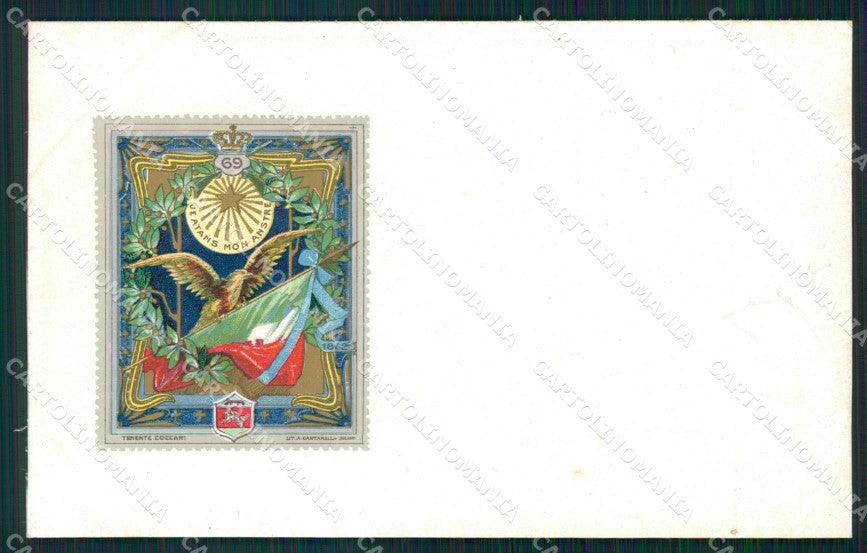 Militari 69º Reggimento Fanteria cartolina XF0190 – fronte
