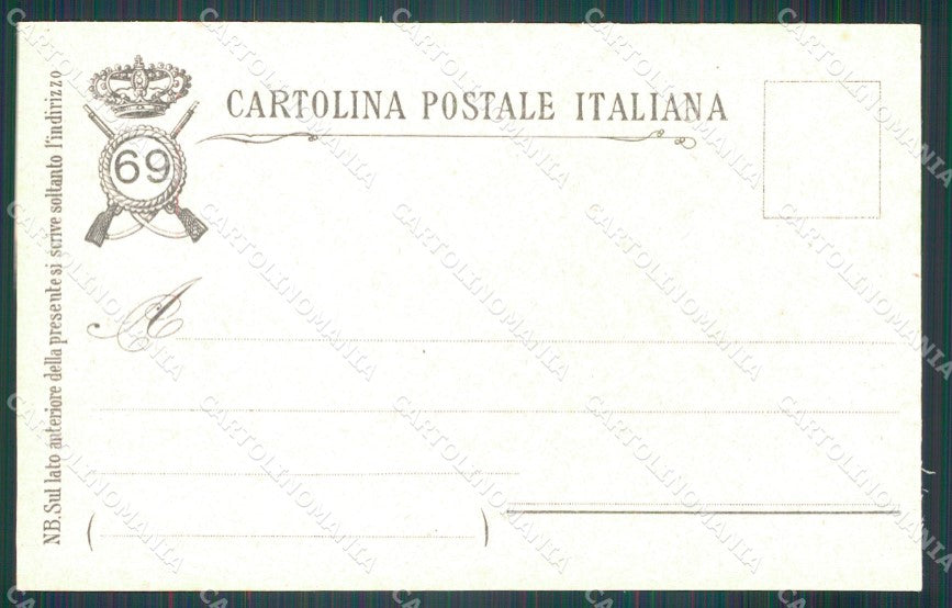 Militari 69º Reggimento Fanteria cartolina XF0190 – retro