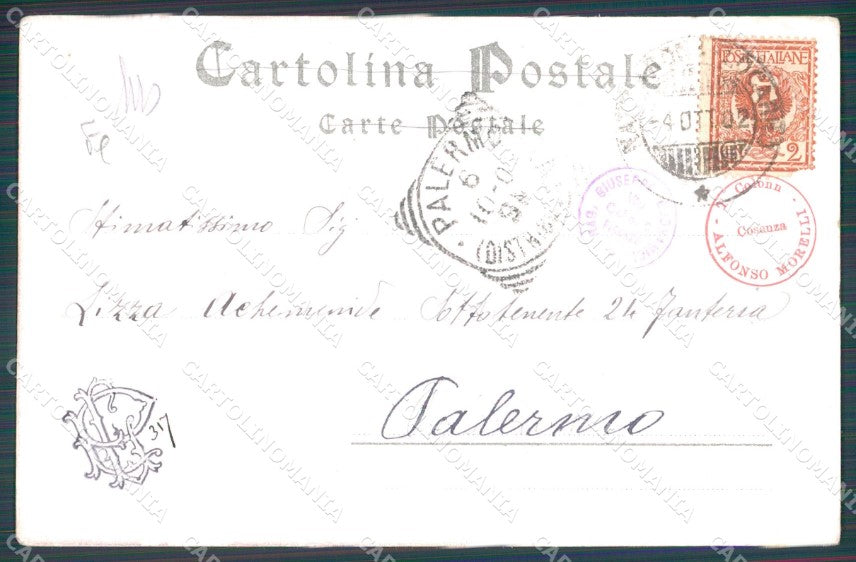 Militari 69º Reggimento Fanteria cartolina XF0191 – retro