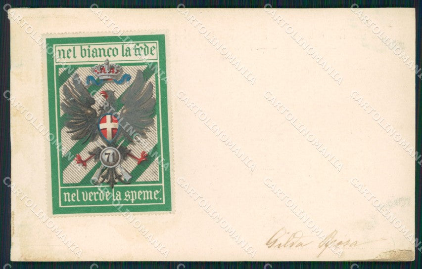 Militari 71º Reggimento Fanteria ABRASA cartolina XF0197 – fronte