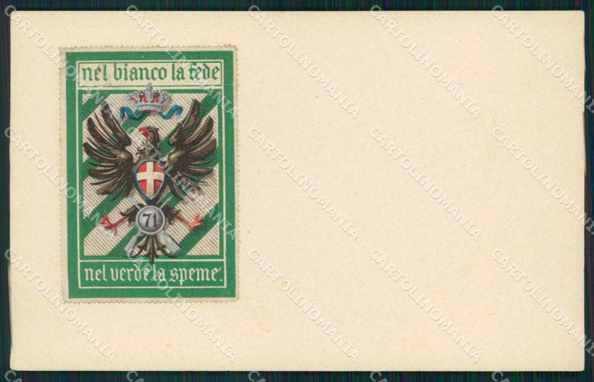Militari 71º Reggimento Fanteria cartolina XF0199 – fronte