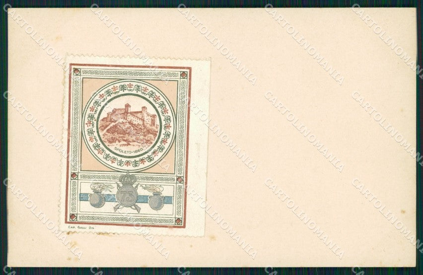 Militari 73º Reggimento Fanteria Spoleto cartolina XF0200 – fronte