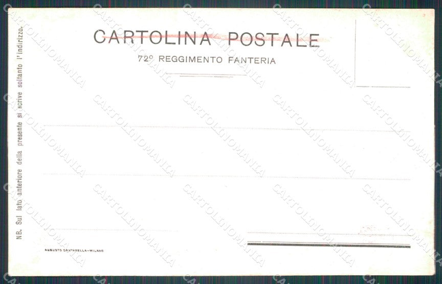 Militari 72º Reggimento Fanteria cartolina XF0202 – retro