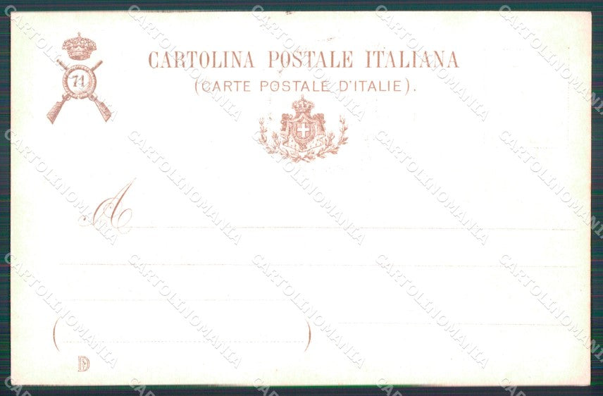 Militari 71º Reggimento Fanteria Lucera Castello dei Saraceni cartolina XF0204 – retro