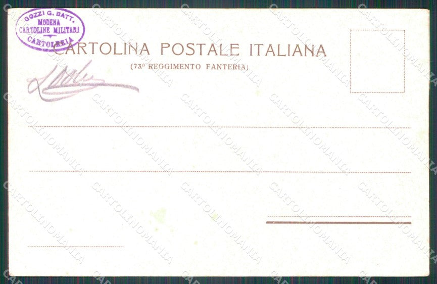 Militari 73º Reggimento Fanteria Rocca Spoleto III Granatieri cartolina XF0206 – retro