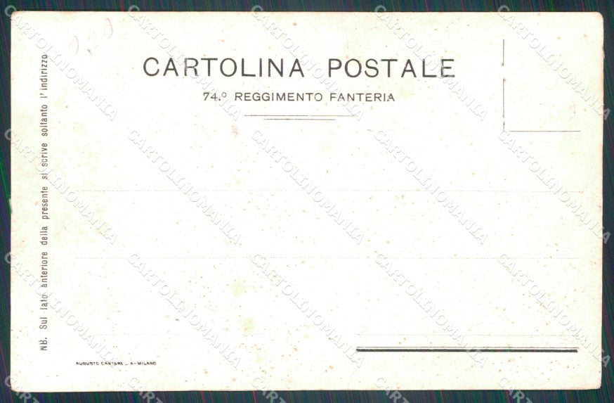 Militari 74º Reggimento Fanteria Brigata Lombardia cartolina XF0208 – retro