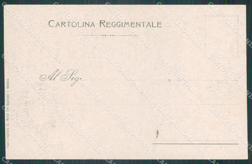 Militari 75º Reggimento Fanteria V Granatieri cartolina XF0213 – retro