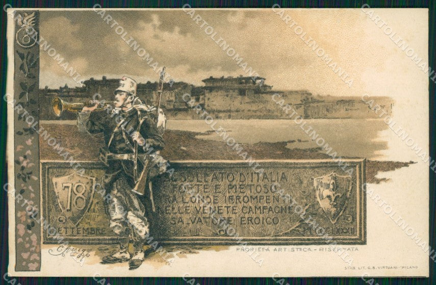Militari 78º Reggimento Fanteria cartolina XF0218 – fronte